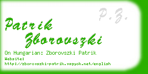 patrik zborovszki business card